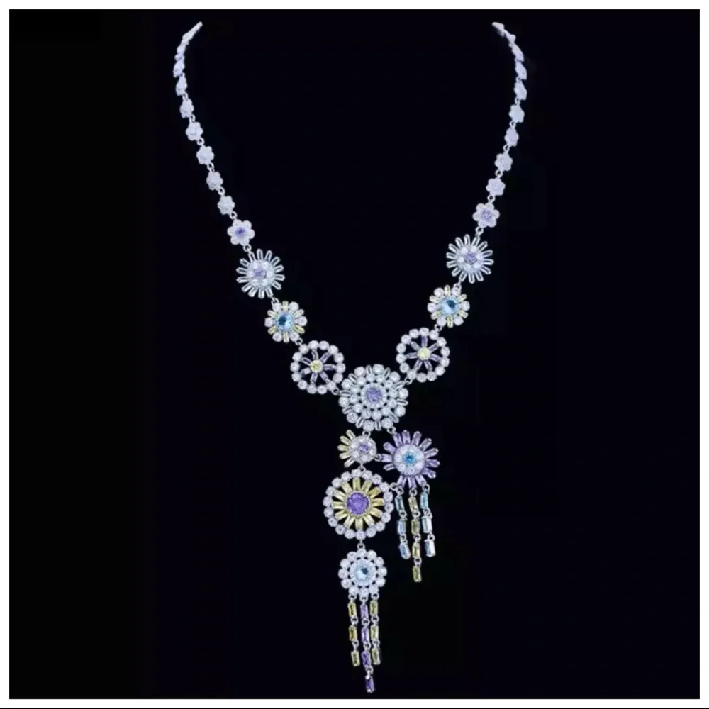 Swarovski Crystals The Iza Spectacular Colorful Necklace - Picture 4 of 12